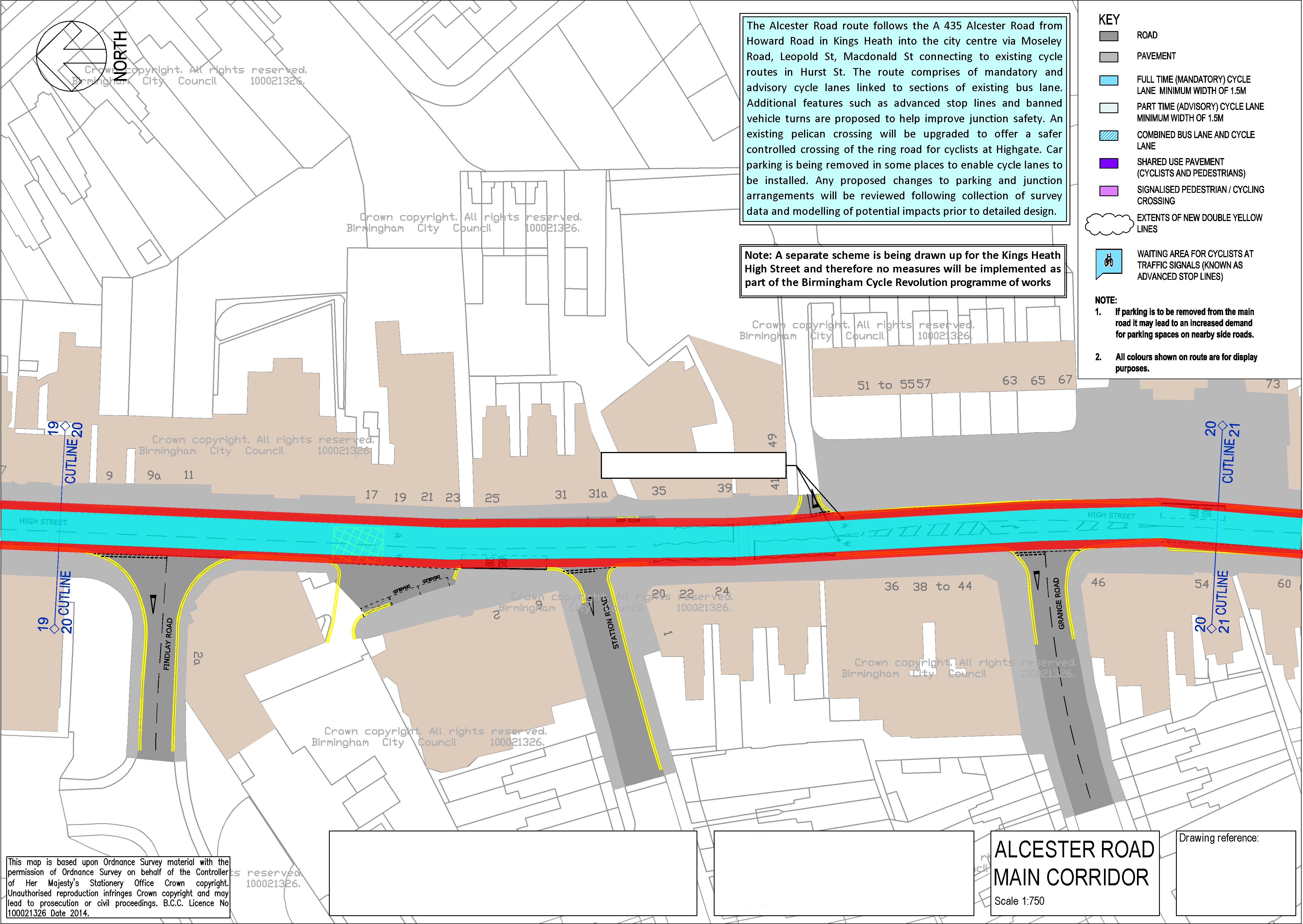 Push Bikes proposal for Kings Heath (section 2)