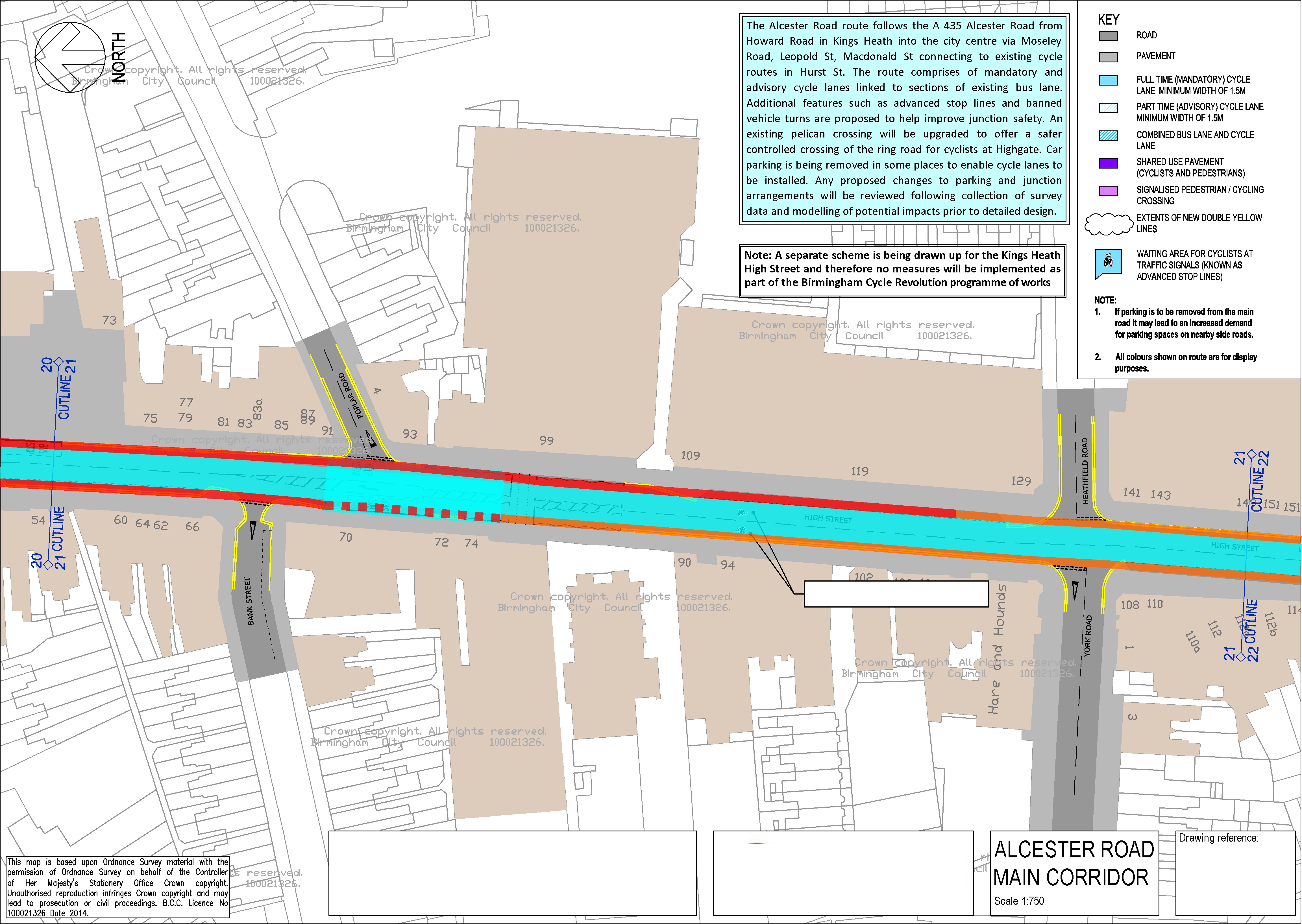 Push Bikes proposal for Kings Heath (section 3)