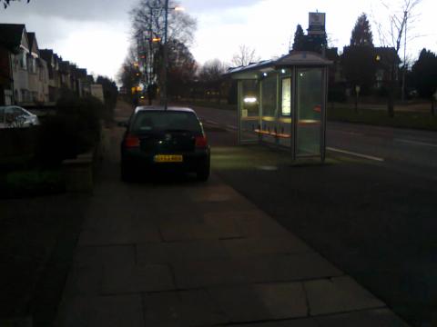 Pavement parking on the Bristol Road in Selly Oak