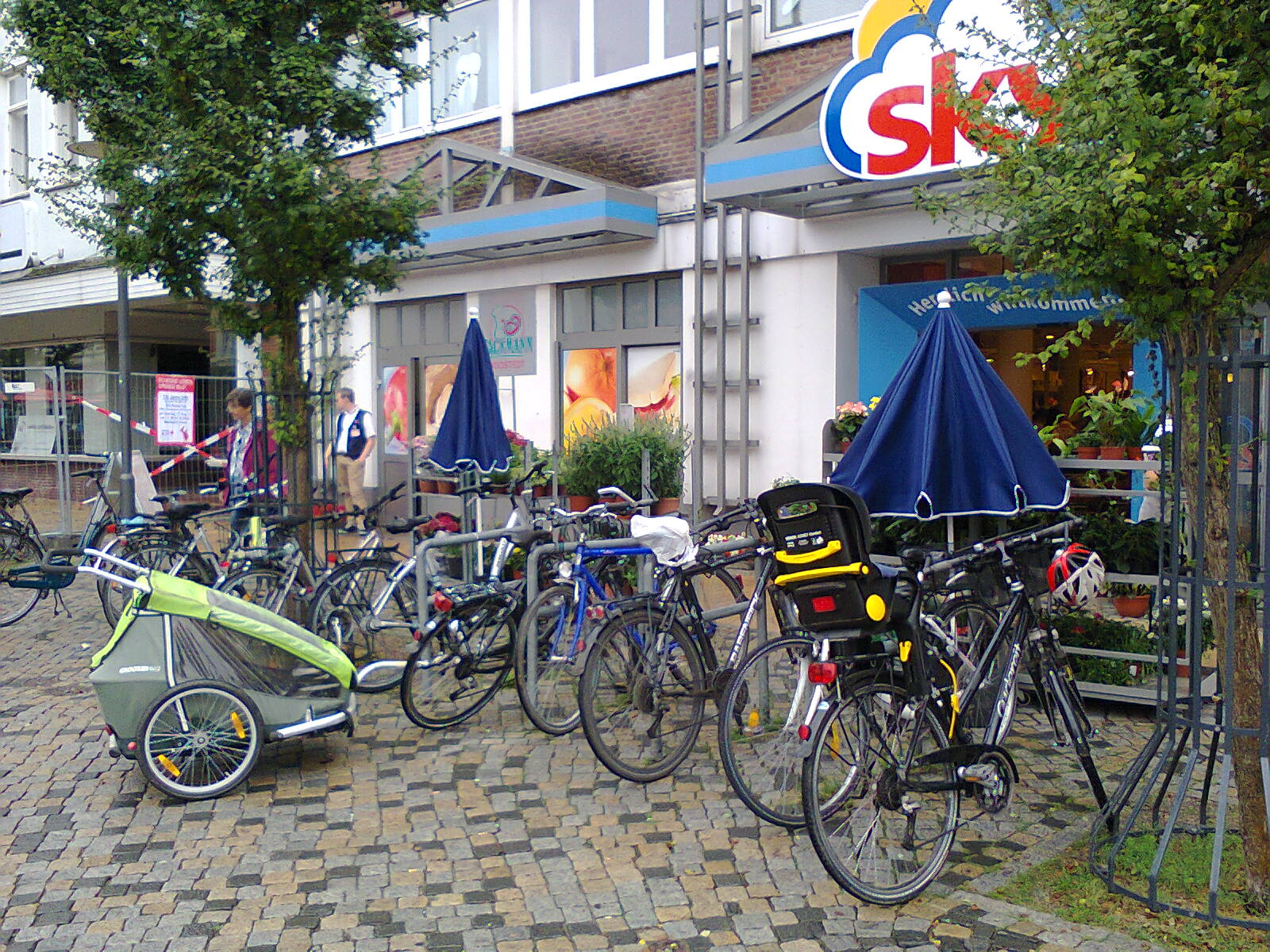 Shopping by bike in Germany