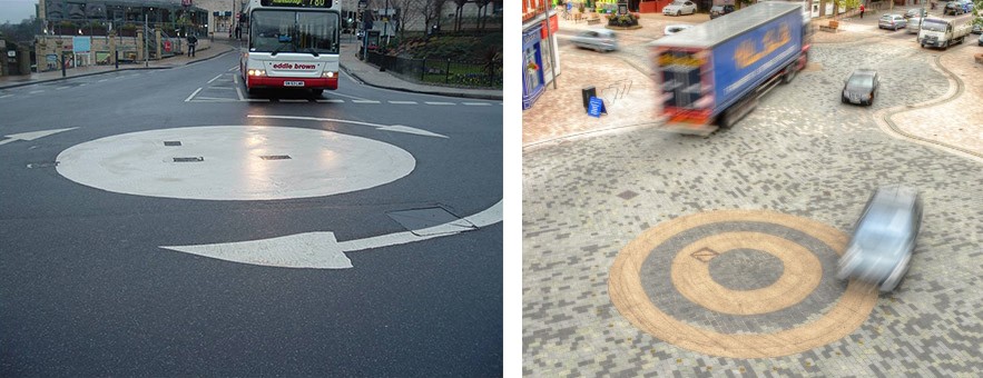Roundels are not safer than roundabouts