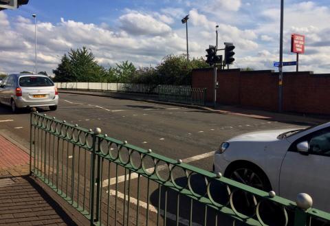 Toucan crossing on Aston Church Road