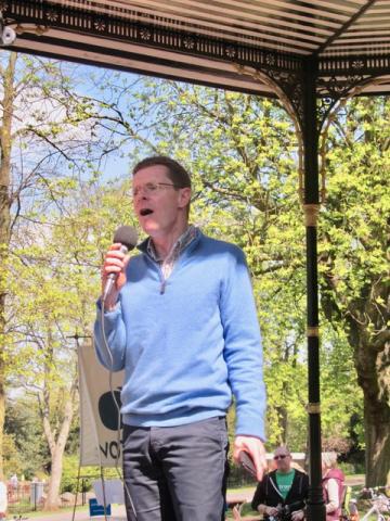 Andy Street Addresses The Big Bike Picnic for the Mayoral Elections in 2017