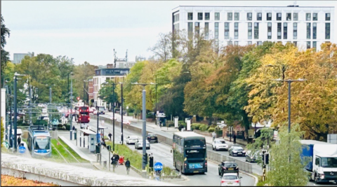 View of Hagley Road from Morrisons