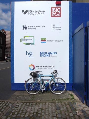 Construction billboard with West Midlands organisations