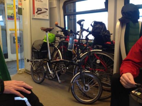 bikes on a train