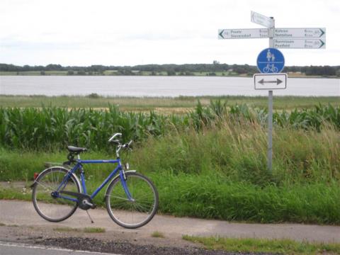 German signpost for cyclists