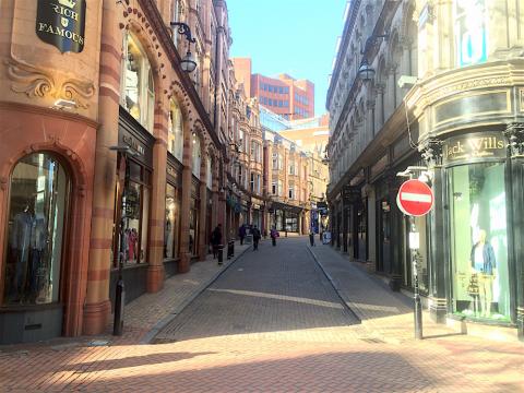No entry signs on Cannon Street