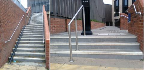 Dangerously Steep Wheeling Ramp