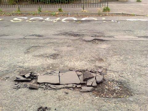 Wrecked Edinburgh Carriageway
