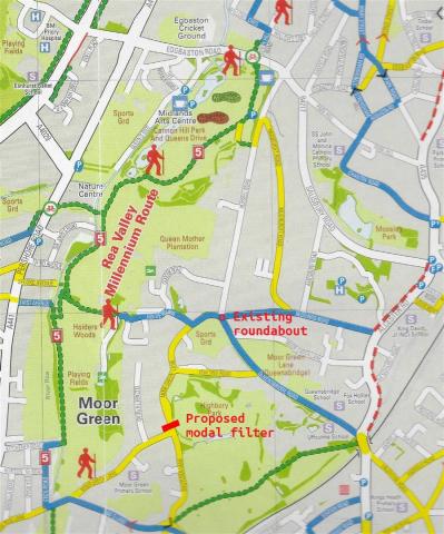 Proposed Moor Green Lane Modal Filter