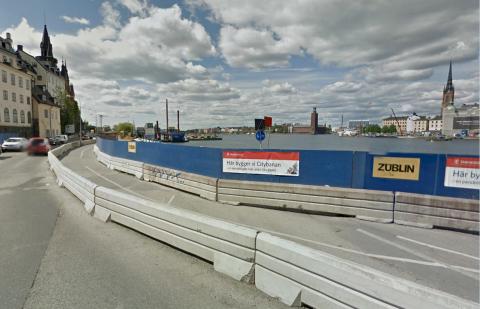 Temporary cycle path in Sweden