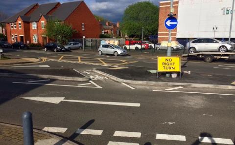 New junction design at the Warwards Lane junction with Pershore Road