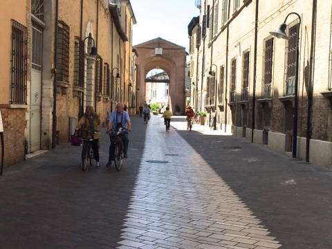 Restricted traffic street in Ravenna