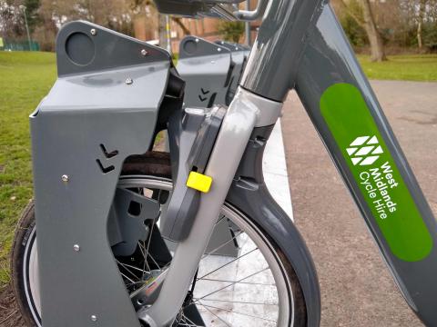 WM hire bike locking mechanism