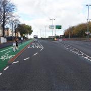 Artist's impression of the cycle track on the A34