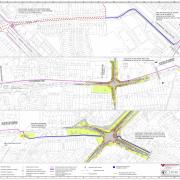 This plan shows the new cycle route alongside Longbridge Lane.