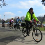 The Rea Valley anniversary ride leave the MAC at Cannon Hill Park