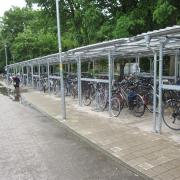 Covered cycle parking in Erlangen