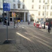 End of Route sign on Temple Row