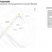 Proposals for a new bus gate at the entrance to Newhall Street