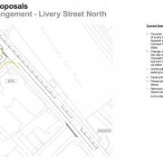 Plans showing proposed two-way driving on part of Livery Street North