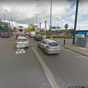Google Street View image of motor traffic on Moor Street Queensway