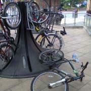 Cycle parking at Leicester Station