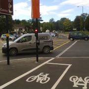 Cycle crossing on the Pershore Road Priory Road junction