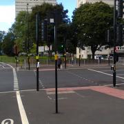 Pedestrian crossing at Pershore Road Priory Road junction