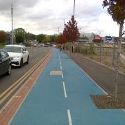 Harborne Lane Cycleway at the Selly Oak Triangle