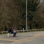 QE bus stop cycle lane