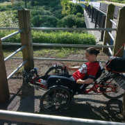 Negotiating a stymie gate on a trike