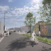 From the consultation documents, a proposed illustrative view of Fazeley Street looking south-east towards Pickford Street