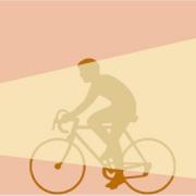 A conical beam cycle light pointed straight ahead will blind oncoming vehicle operators