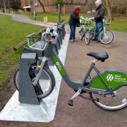 WM hire bike in dock