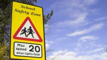 School zone 20mph variable limit sign