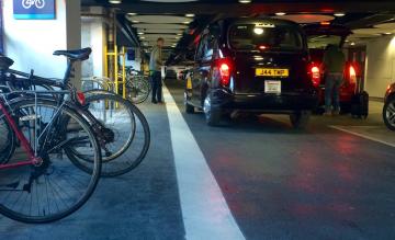 Cycle parking at New Street station drop off zone Cycle parking at New Street station drop off zone