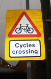 Cyclists crossing sign